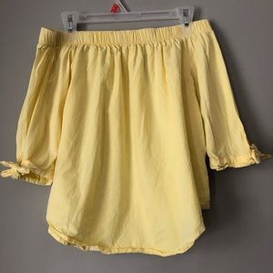 Yellow Off the Shoulder Shirt